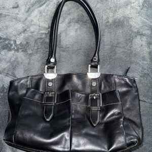 Tignanello Black Leather handbag